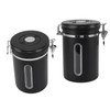 Coffee Canister 1800ml 304 Stainless Steel Window Design One Way