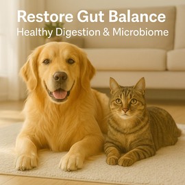 RUNFREE Organic Colostrum Supplement for Dogs & Cats – Gut, Joint & Allergy Support – Natural Immune & Digestion Aid – Vet Trusted, Non-Toxic, UK Made