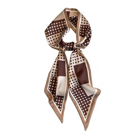 JERLA Mulberry Silk Like Head Scarf Hair band Ribbon Women's Fashion Neck Satin Scarfs for Bag Hair handbag Scarves