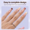Misssix Uñas Postizas Xbasictips Con Punta Francesa, 300 Unidades, Largas