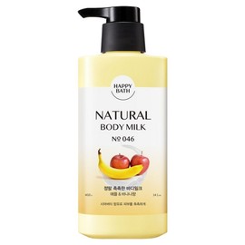 Happy Bath Really Moist Body Milk Apple & Banana Flavor, 400ml, 1 Piece / 해피바스 정말 촉촉한 바디밀크 애플 앤 바나나향, 400ml, 1개