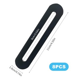 FYting 8 Pcs Flat Brackets for Wood,Joining Plates for Wood,Adjustable Flat Connector, Flat Angle Bracket with Slots, for Repairing, Fastening Wood, Furniture, DIY Projects,110x19mm(Black)