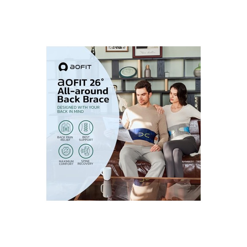 aoFIT- Faja lumbar para aliviar el dolor de espalda baja,