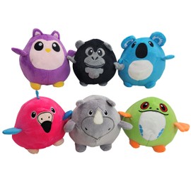 Forest & Twelfth Set of 12 Eggamals Plush Animal Toys, 5” Stuffed Sensory Toys for 0+ Months, Newborns & Infants, Ideal as Stocking Stuffers, Party Favors, Classroom Rewards