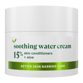 Simple Soothing Water Face Cream facial moisturiser with 15% skin conditioners, aloe and ceramide boosters for a healthy skin barrier calms and hydrates dry, sensitive skin 50 ml