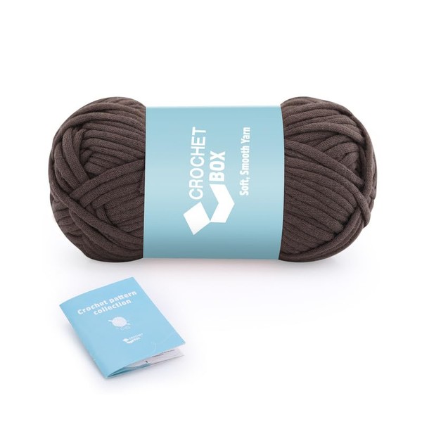 CROCHET BOX Yarn for Crocheting, 1 PCS Coffee Beginner Yarn,