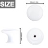HUGOLEM 10 Pack White Round Varnish White Kitchen Cabinet Knobs