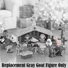 Fisher-Price Replacement Part Little People Nativity Scene Christmas Story Playset N4630 - Replacement Grey Goat Figure