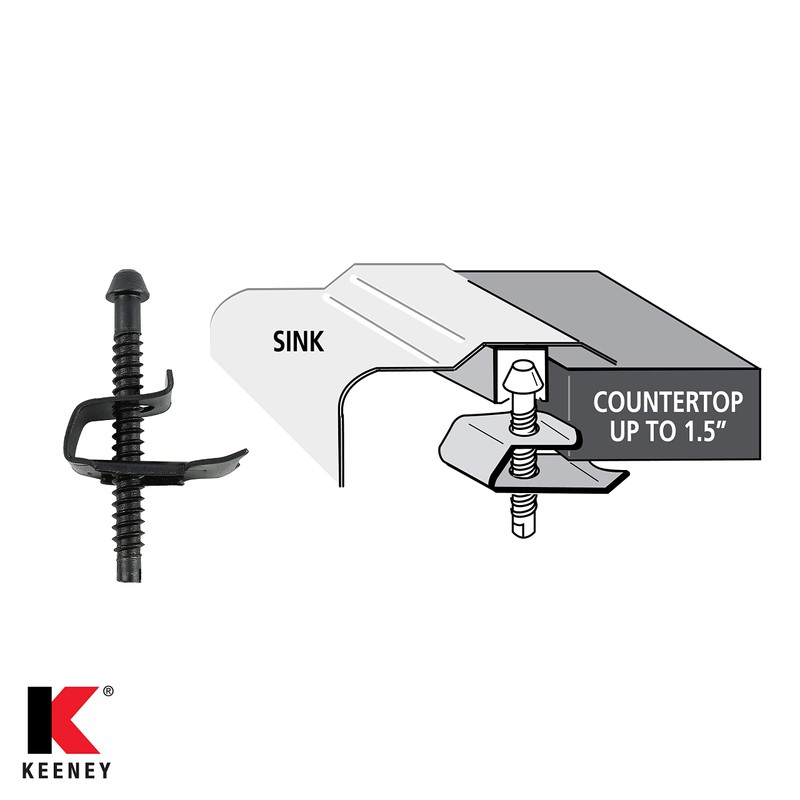 Plumb Pak Stainless Steel Universal Design Sink Clips for Elkay