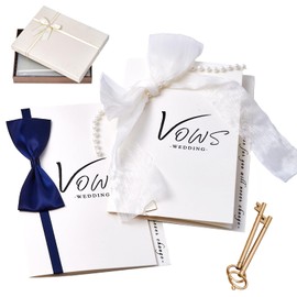 EverVow emerald lily vow books his and hers, elegant wedding planner accessory, perfect for wedding registry gifts, vows, and decor, includes wedding guest book for a memorable ceremony (modern, blue)