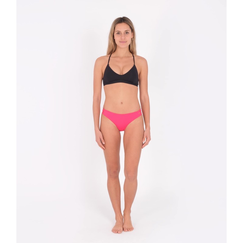 Hurley Women's Max Solid Moderate Bottom Bikini Bottoms
