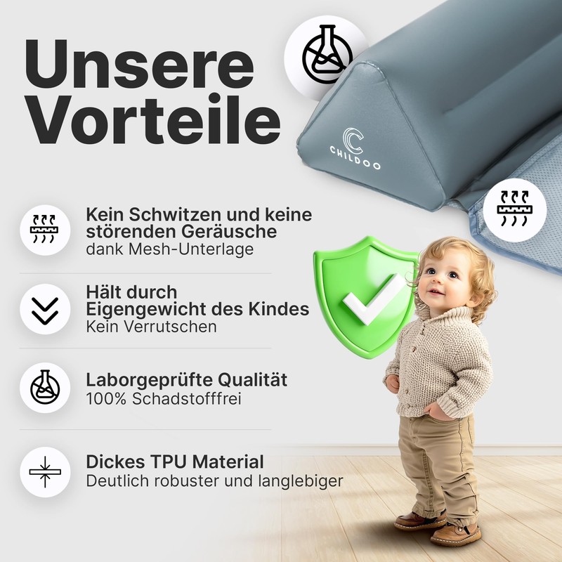 CHILDOO Inflatable Fall Protection Bed Travel for Children and Babies