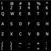 ENGLISH US NON-TRANSPARENT KEYBOARD DECALS BLACK BACKGROUND FOR DESKTOP, LAPTOP