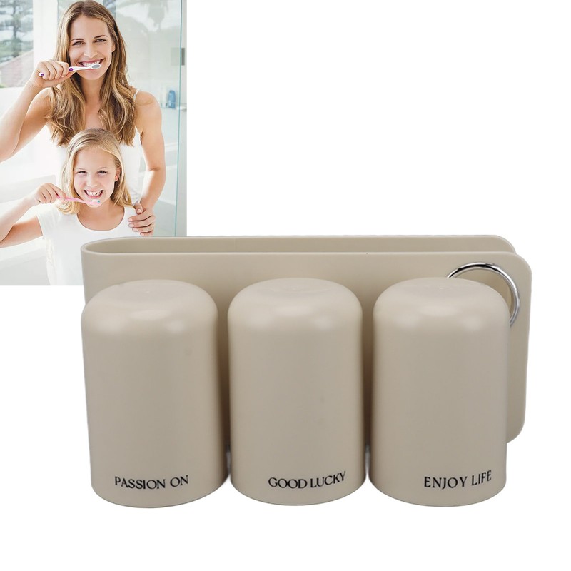 Toothbrush Holder Wall Mounted Multi Functional Toothbrush Toothpaste Dispenser for