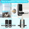 Smart Door Lock with Handle,Fingerprint Exterior Locks,Wireless APP Control, Keyless