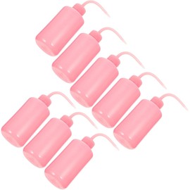 Botella Abs Exprimible 250ml Pestañas de Limpieza para Rosa 8 Piezas Boquilla Curva, Escala de Medición, Resistente a Impactos, Uso para Cejas y Pestañas