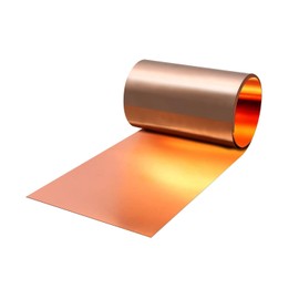 Winfox Copper Sheet Roll 1000mm x 150mm x 0.2mm - 99.9% Pure Copper Strip for Crafts, Repairs, Roofing