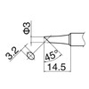 HAKKO T18-C3 Soldering Tip 3C for FX-600/FX-8801/FX-8803