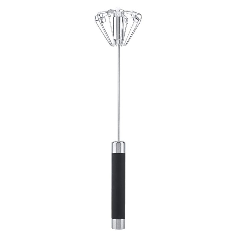 Professional Egg Whisk Blender, Stainless Steel Hand Push Whisk Blender
