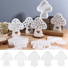 Pilz Silikonformen Gießformen, 3D Silikon Gießform für Epoxidharz-Formen, Kerzenformen zum Gießen für Kunsthandwerk, Seife, Heimdekoration, Handgemachten Schmuck (5)