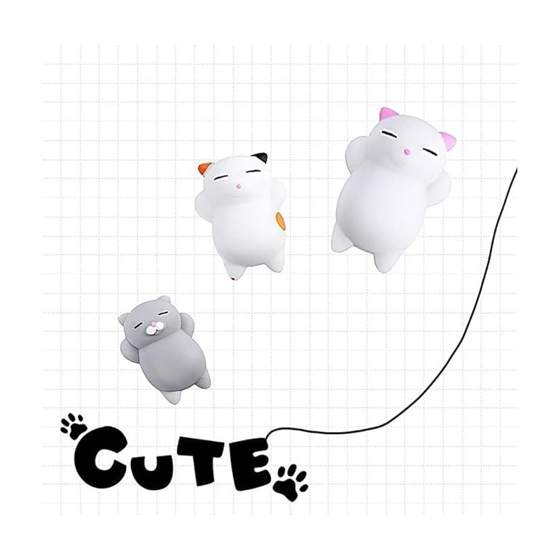Squishies Kawaii, 4 Pcs Cat Squishy Mini Squishies Stress Mochi