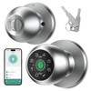 HEI LIANG Fingerprint Smart Door Knob with Fingerprint & Keypad,