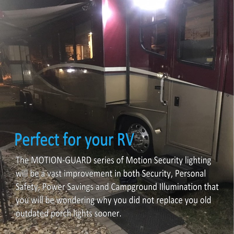 MOTION-GUARD MG1000-450W-A RV LED Motion Sensor Porch Light, 450 Lumens,