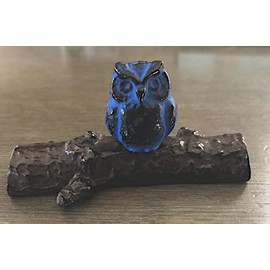 文鎮/ペーパーウェイト ふくろう 木 【伝統工芸品南部鉄器】