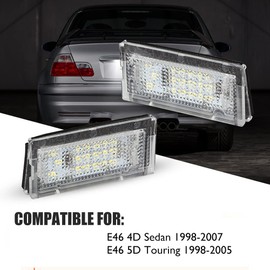 OZ-LAMPE Valentine's Day LED Number Plate Light with CAN Bus, LED Licence Plate Light, Pack of 2, 18 x 2835 SMD