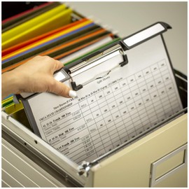 OfficemateOIC Klip N - Portapapeles para archivar paisajes, color carbón (83040)                                                                      