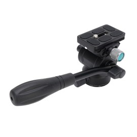 Yosoo Aluminum Alloy Video Tripod Head with Steel Handle, 360° Rotation, 5kg Load Capacity, for DSLR Camera, Panoramic