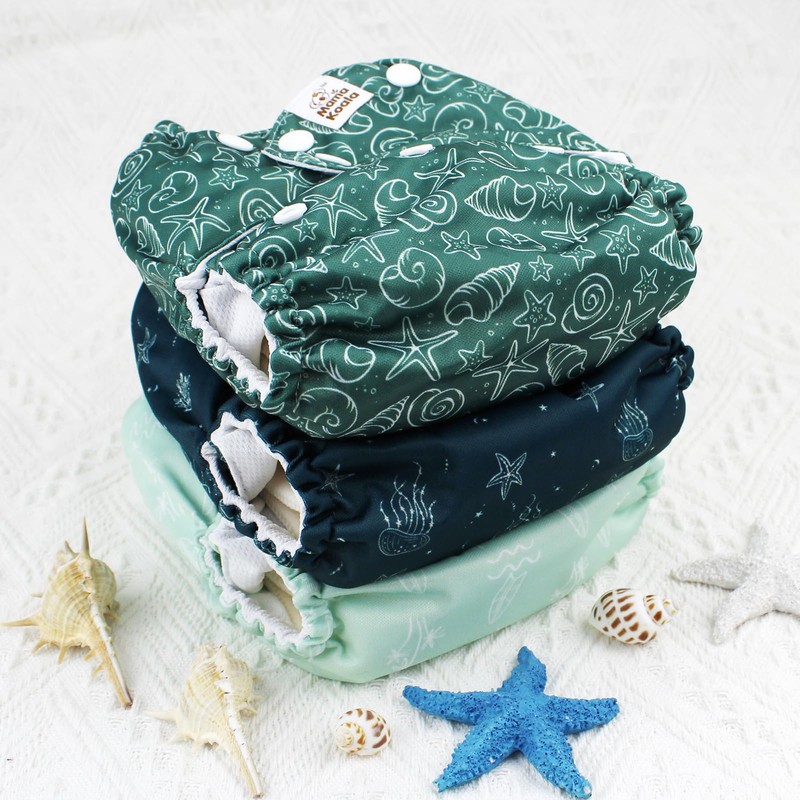 Mama Koala 3.0 Cloth Diapers for Babies with AWJ Lining,