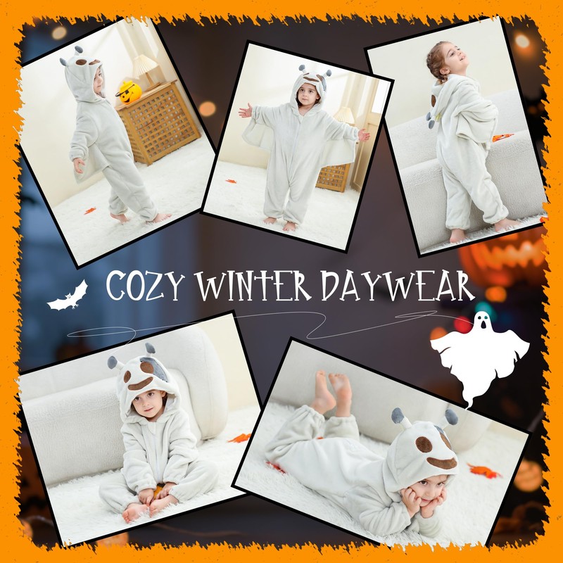 MICHLEY Pijama de Fantasma Misterioso para Bebé, Mameluco Halloween con