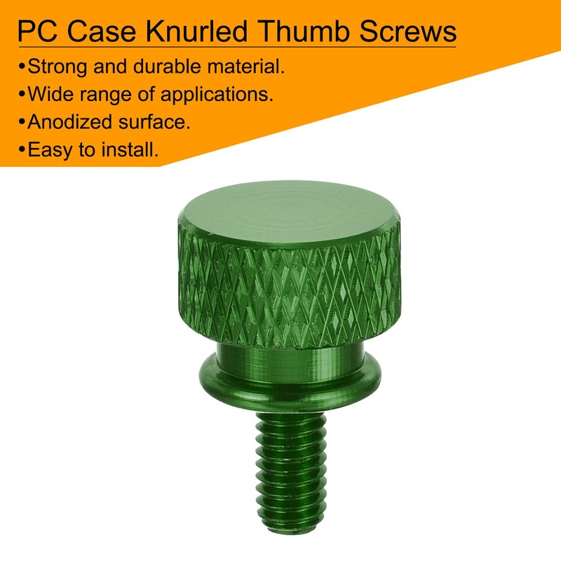 sourcing map 12pcs M4x8mm Knurled Thumb Screw Computer Case Threaded