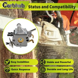 Carbhub C1Q-S258 Carburetor for Stihl MS192 MS192T MS192TC Chainsaw Carb Replace Zama...