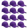Wholesale Bulk Lot 12-Pack Baseball Cap Adjustable Size Plain Blank