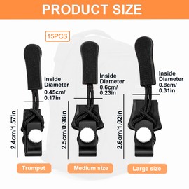 Pack of 15 Zip Pendants 3 Sizes Fix Zipper Puller Replacement Universal Zip Repair Kit Zip Repair Replacement for Luggage/Backpacks/Jackets