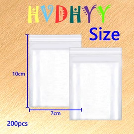 HVDHYY Small Plastic Bags Grip Seal Bags Bags 70mmX100mm 160µ 200pcs Clear Plastic Bags Small Bags Small Resealable Clear Plastic Bags Baggies Packaging for Jewellery Beads Seeds