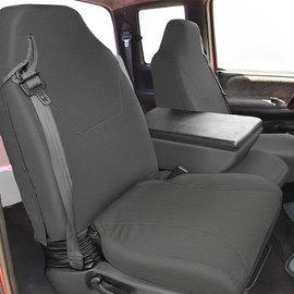 Kistrba Front Truck Seat Cover Compatible with 1998-2002 Dodge Ram Quad Cab 1500-3500, Knitted Heavy Duty 40/20/40 Split Seat Cover with Integrated Seatbelts