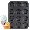 CARTMAN Muffin Tray with 12 Cavities + 200 Paper Cups,