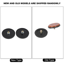 Orange Round Reflector,2 Pcs Round Reflector Universal Motorcycle Bike Red Reflector PMMA Material