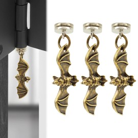 Wallertree Brass Bat Hinge Head Home Decoration - Magnetic Hinge Dropper Hanging Bat - Door Hinge Heads Miniature Set of 3