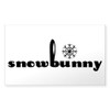 CafePress Snowbunny Rectangle Sticker Rectangle Bumper Sticker Car Decal