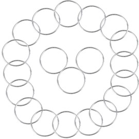 20Pcs Macrame Hoops Ring, BetterJonny 2 Inch Metal Craft Rings Hoops Silver Dream Catcher Rings Wreath Hoop Rings for Home Decorations DIY Crafts and Wall Hanging Crafts
