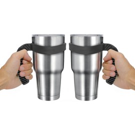 CHILLOUT LIFE Handle for YETI Cup 30 oz - Ozark Trail 30 oz Tumblers. Comfortable Reaplacment Handle for 30 oz YETI Tumbler & More (Black Handle Only) - 2 Pack