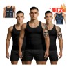 Camiseta 3pzs Para Corregir Postura Hombre Fajas Cinturillas -