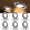 KnLnny Ware Brushed Nickel Recessed Lighting 4 Inch 6 Pack,