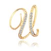 ETHOON Broche de letras con inicial de diamantes de imitación