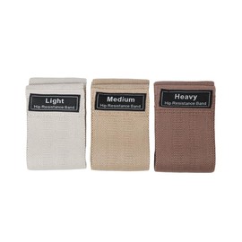 Hip Resistance Bands Set, 3 Resistance Levels - Light, Medium, Heavy, with Carry Pouch