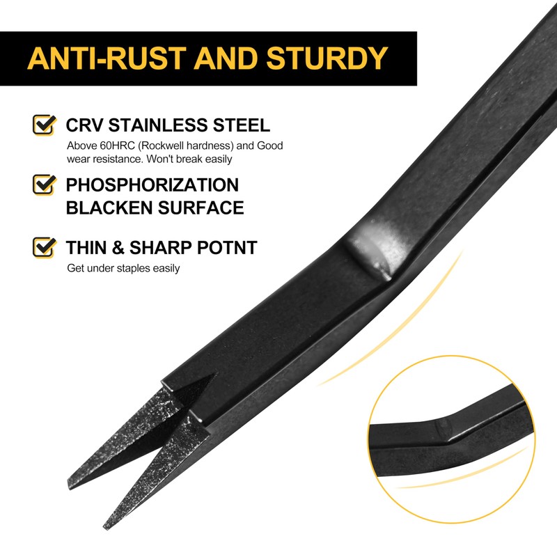 ALIMTEE Updated Upholstery Staple Remover, Staple Remover, Staple Puller,Tack Lifter